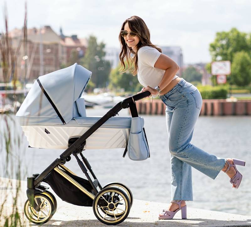 polski wózek tańszy - kunert ivento premium wózek dziecięcy polski model w eleganckiej stylizacji na spacerze blog dadi-shop